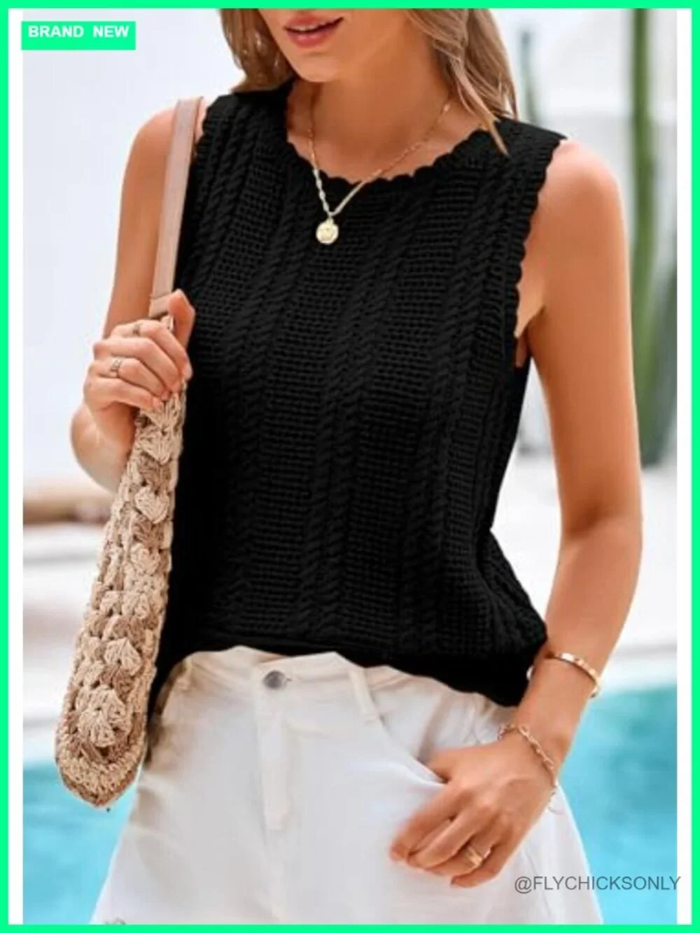 Crochet Sweater Vest Tank Top Cover Up Beach Vacation Outfits